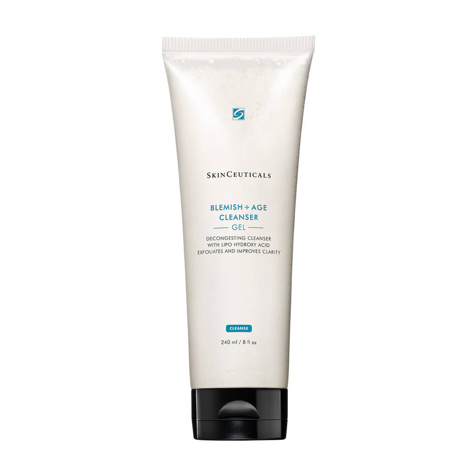 SkinCeuticals Cleanser - Blemish + Age Cleanser gel de curățare exfoliant pentru față, 240 ml