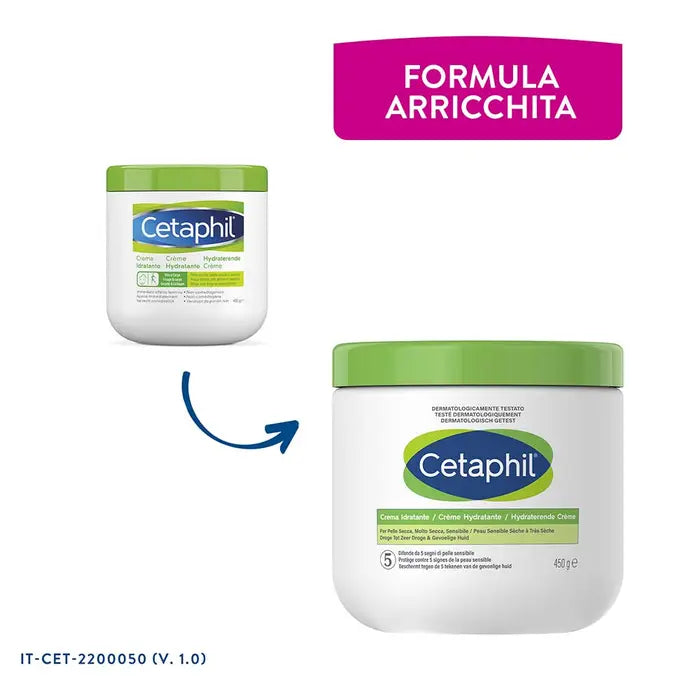 CETAPHIL – Cremă Hidratantă pentru Piele Uscată, Foarte Uscată și Sensibilă, 450 g