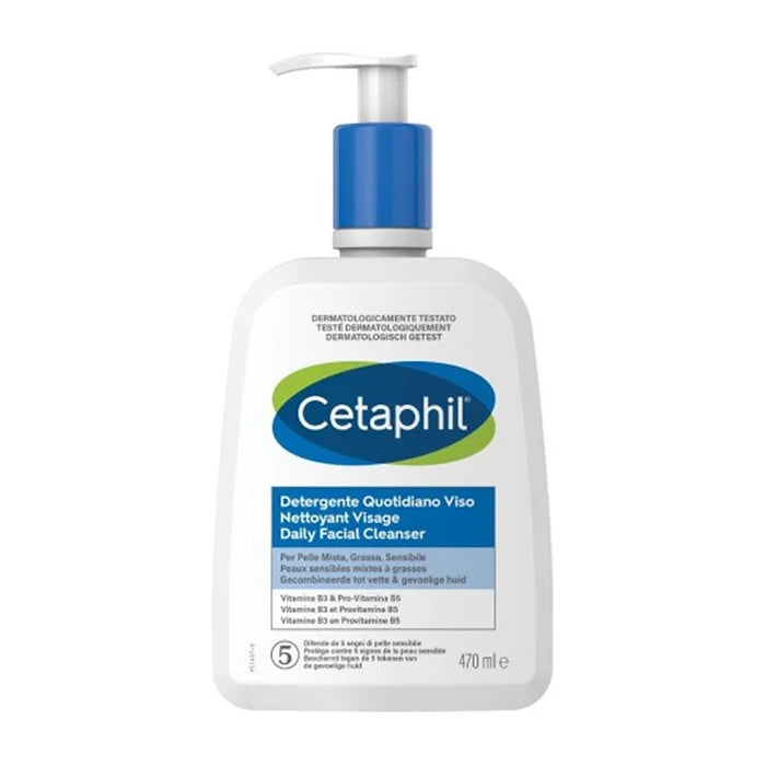 CETAPHIL – Gel de Curățare Zilnică pentru Față, Piele Mixtă, Grasă și Sensibilă, 470 ml