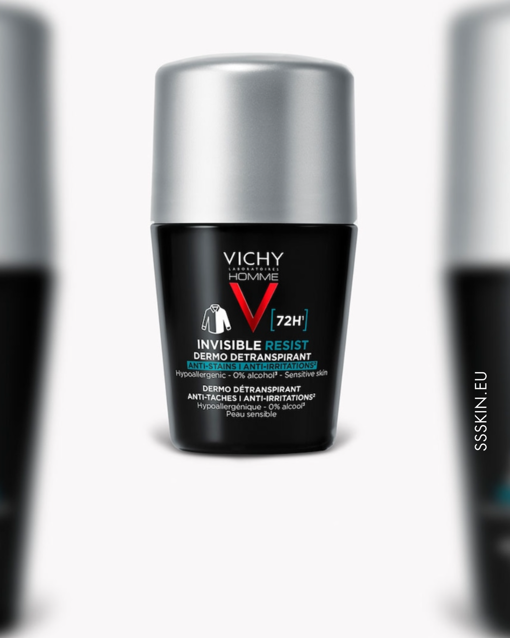VICHY – Deodorant Roll-On 72H Invisible pentru Bărbați, 50 ml