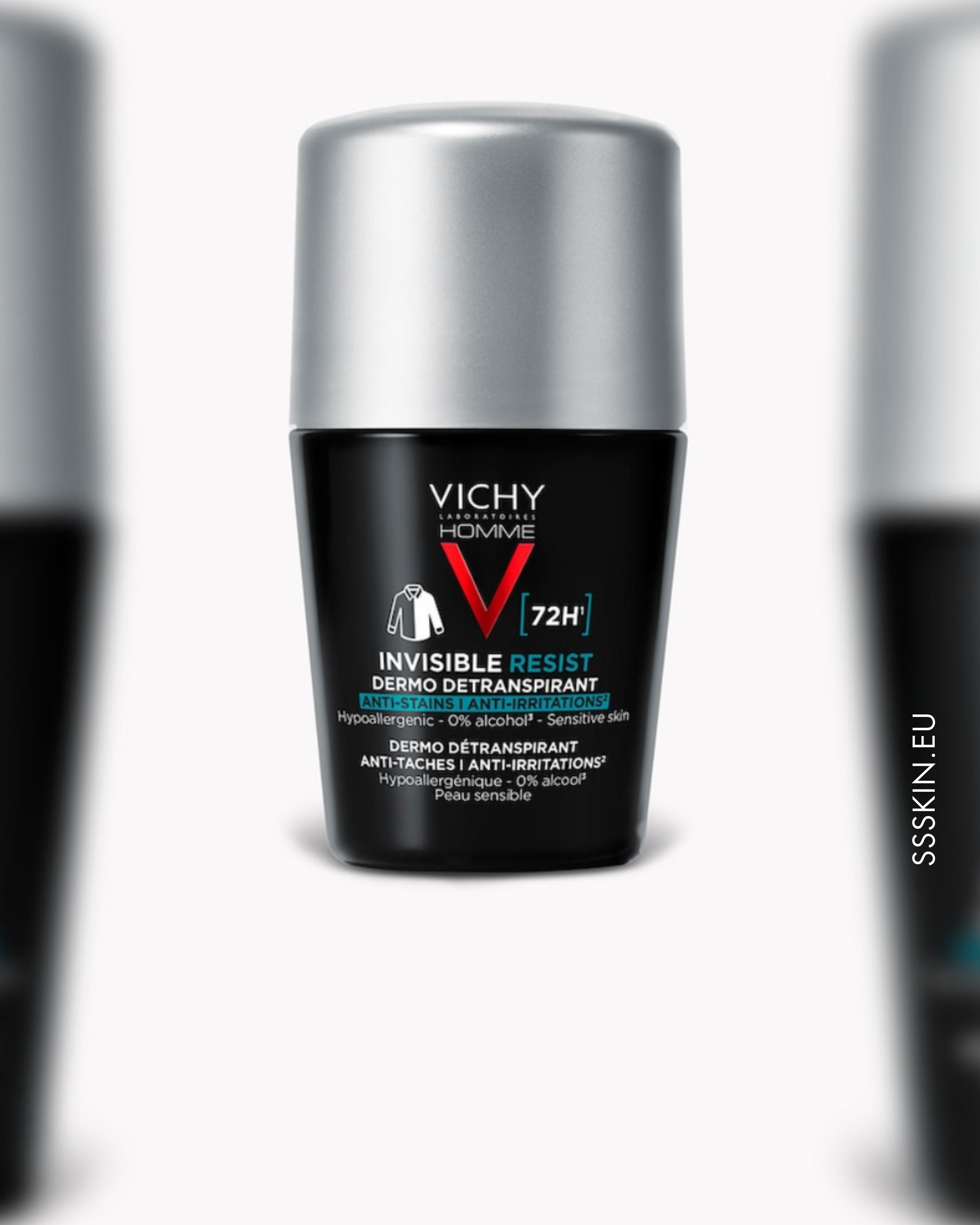 VICHY – Deodorant Roll-On 72H Invisible pentru Bărbați, 50 ml