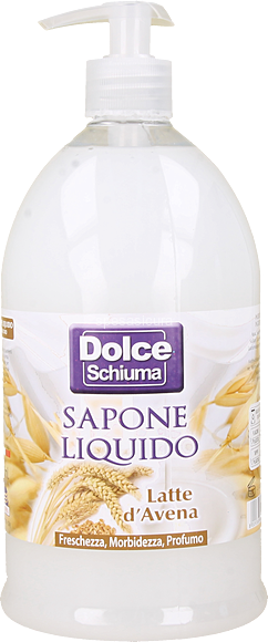 DOLCE SAPONE Săpun lichid Lapte și Ovăz cu pompiță, 1 L