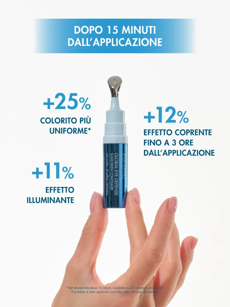 MIAMO Global Eye Defence Sunscreen Concealer SPF 30 Corector iluminator pentru conturul ochilor Anti-rid și Anti-pungi Vanilla 7,5 ml