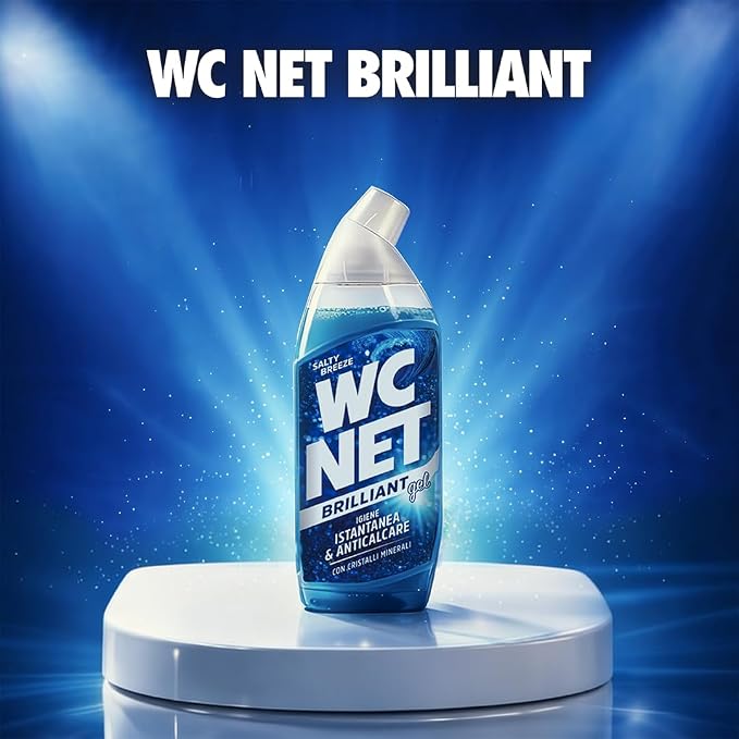 WC NET Brilliant Gel Salty Breeze – gel igienizant și anticalcar pentru WC, 700 ml