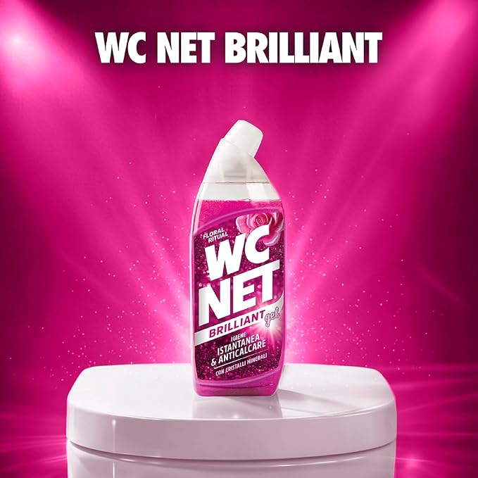 WC NET Brilliant Gel Floral Ritual – gel igienizant și anticalcar pentru WC, 700 ml