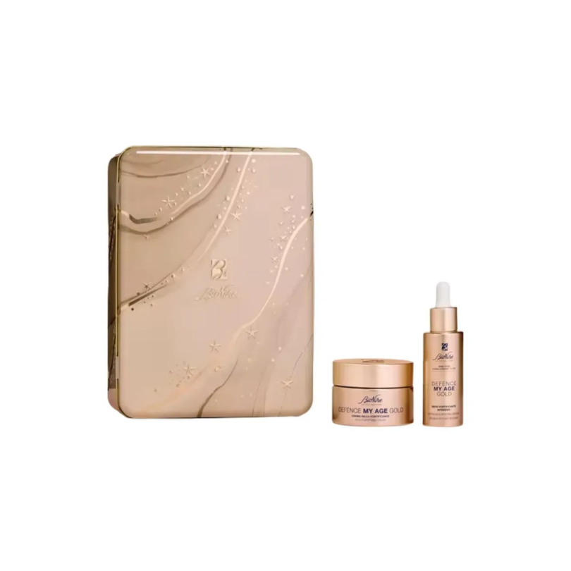 BIONIKE Defence My Age Gold CADOU – Ser Intensiv Fortifiant 30 ml + Cremă Bogată Fortifiantă 50 ml