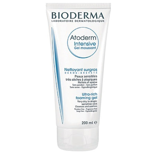 BIODERMA Atoderm Intensive Gel Moussant – Gel de curățare pentru piele foarte uscată și atopică, 200 ml