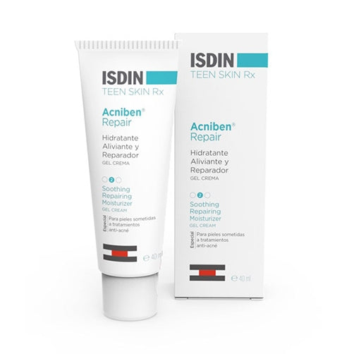 ISDIN Acniben Rx – Gel-cremă hidratant pentru pielea afectată de tratamente antiacneice, 40 ml
