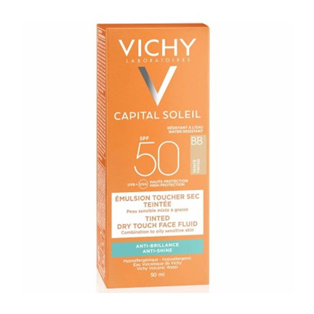 VICHY Capital Soleil BB Dry Touch SPF50 – Emulsie colorată matifiantă 50 ml