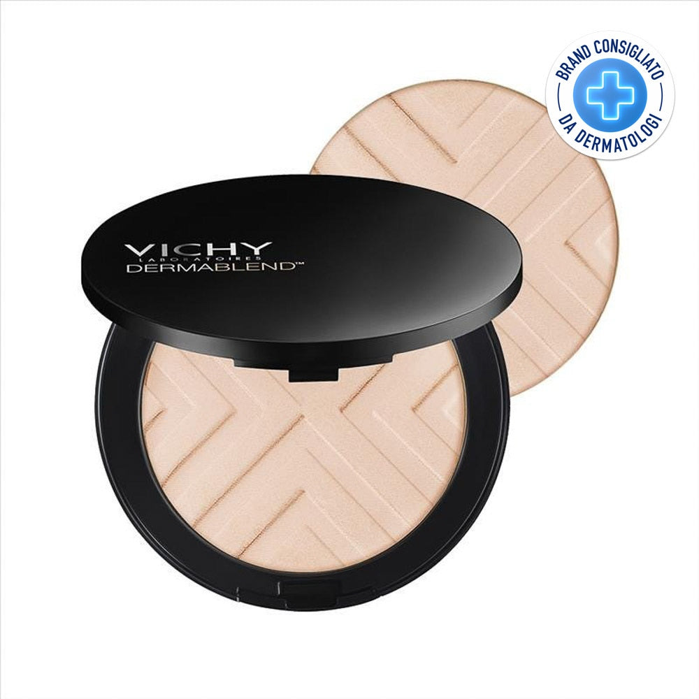 VICHY Dermablend Covermatte – Fond de ten pudră compactă minerală, nuanța 15, 10 g