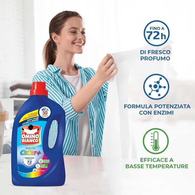 OMINO BIANCO Detergent lichid pentru rufe Color+, 2240 ml