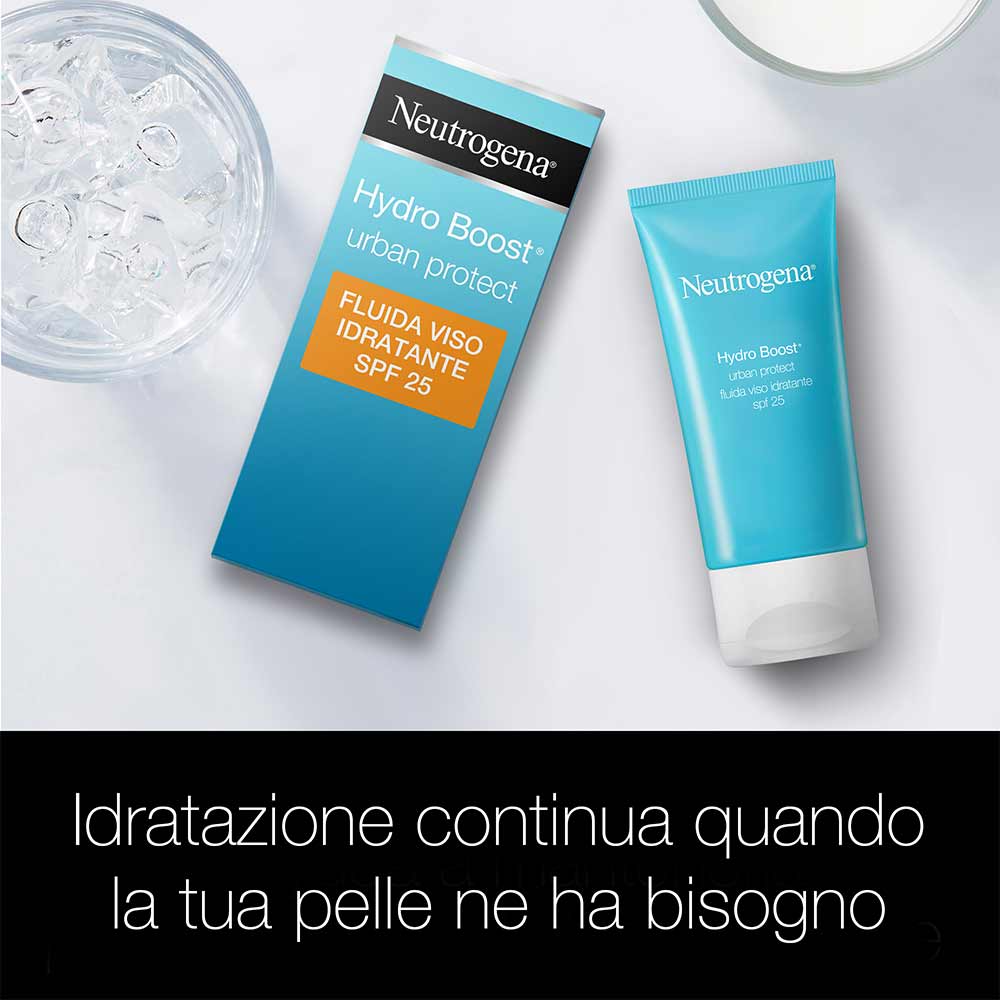 NEUTROGENA Hydro Boost Fluid facial SPF25 hidratant cu acid hialuronic, protecție solară, antioxidanți și vitamina C, 50ml