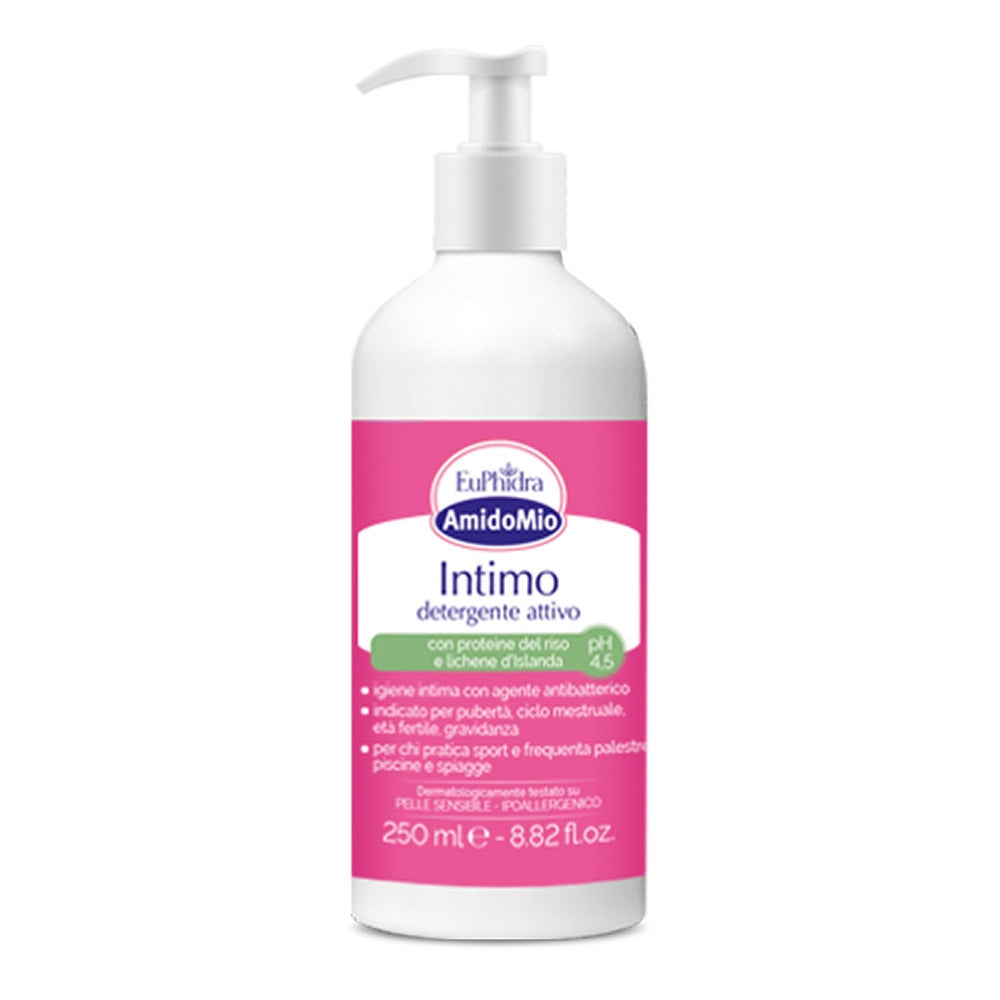 EUPHIDRA AmidoMio Detergent Intim Activ pH 4.5 cu Agent Antibacterian, 250 ml