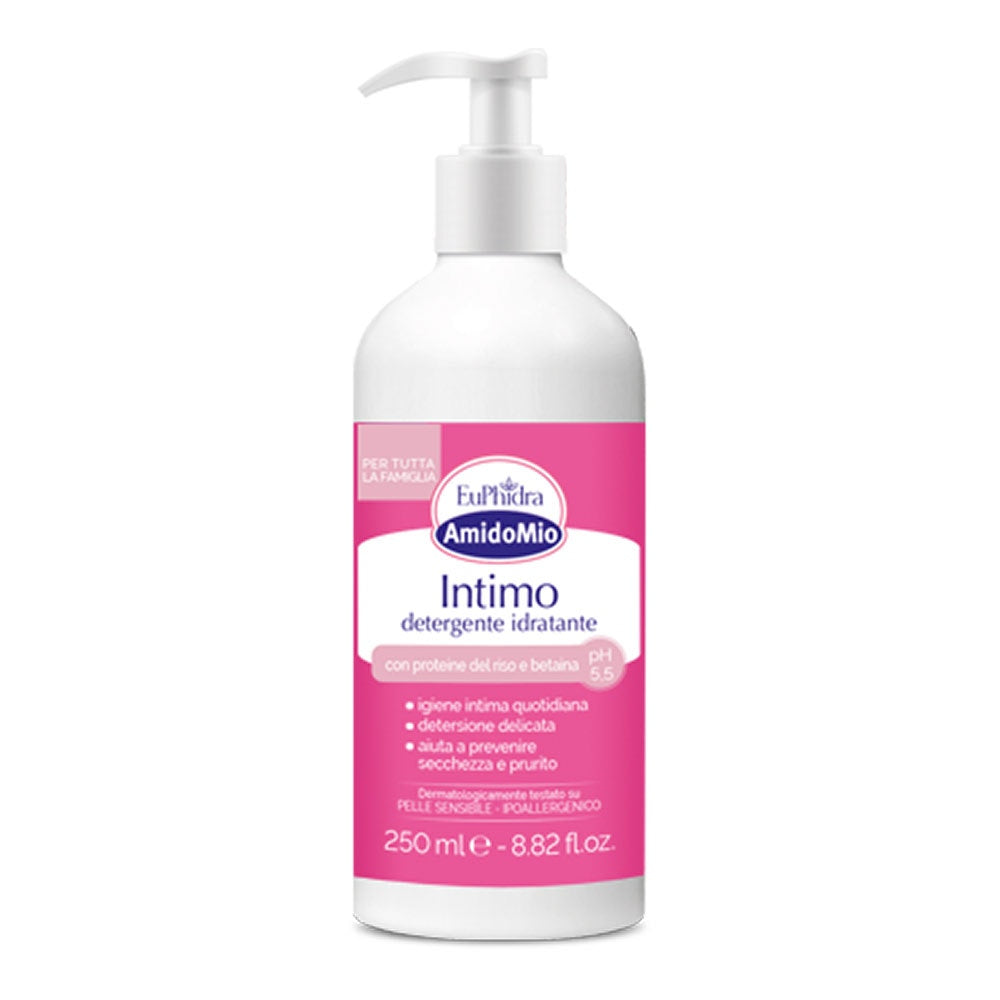 EUPHIDRA AmidoMio Detergent Intim Hidratant pentru Piele Sensibilă, 250 ml
