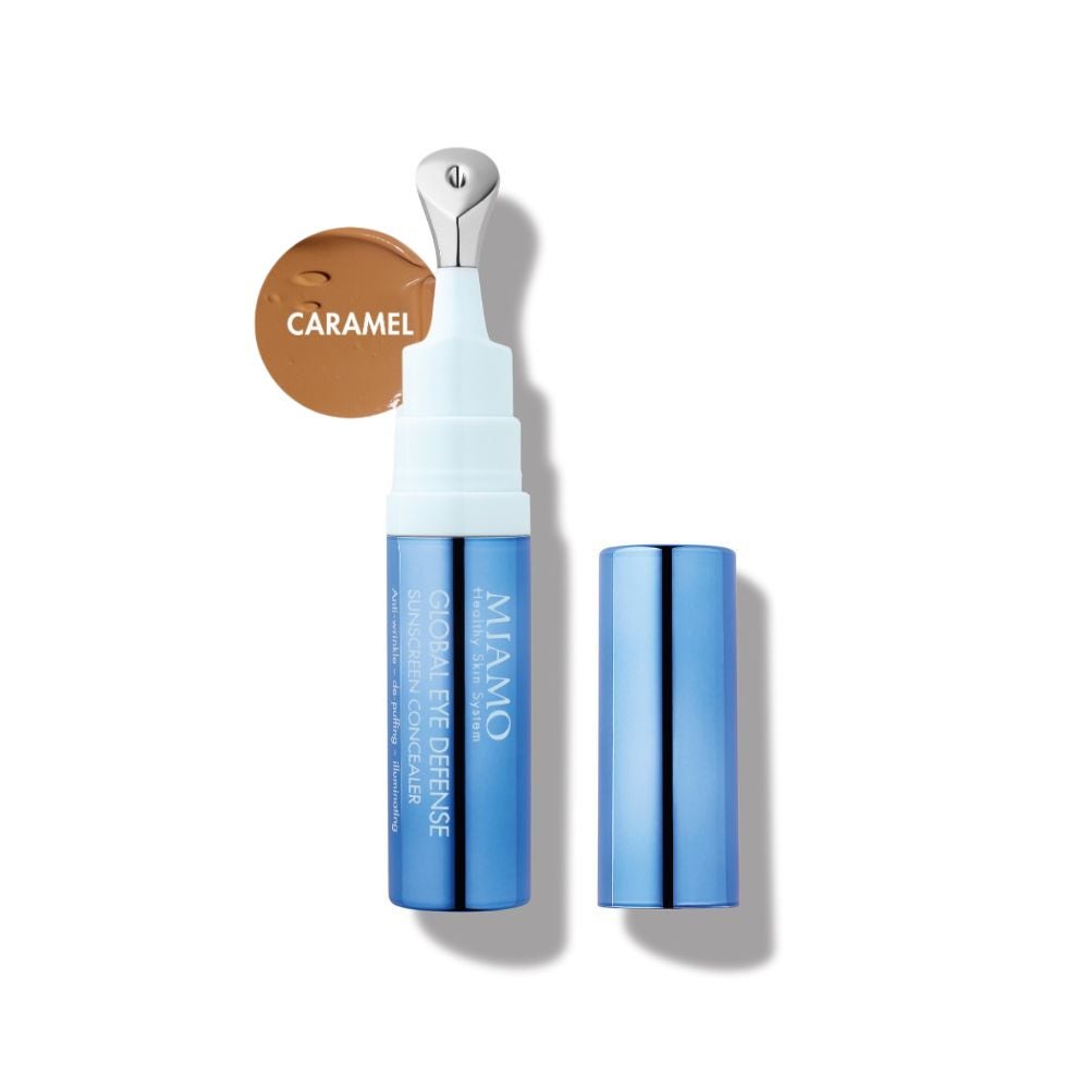 MIAMO Global Eye Defence Sunscreen corector Correttore pentru conturul ochilor antirid anti-pungi iluminator SPF 30 nuanța CARAMEL, 7.5ml
