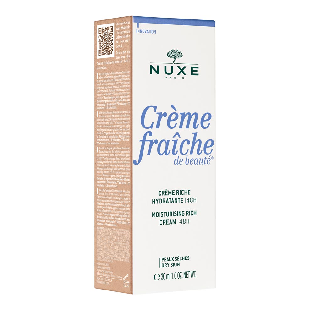Nuxe Crème Fraiche de Beauté Crema bogată hidratantă 48H Pelli Secche, 30 ml