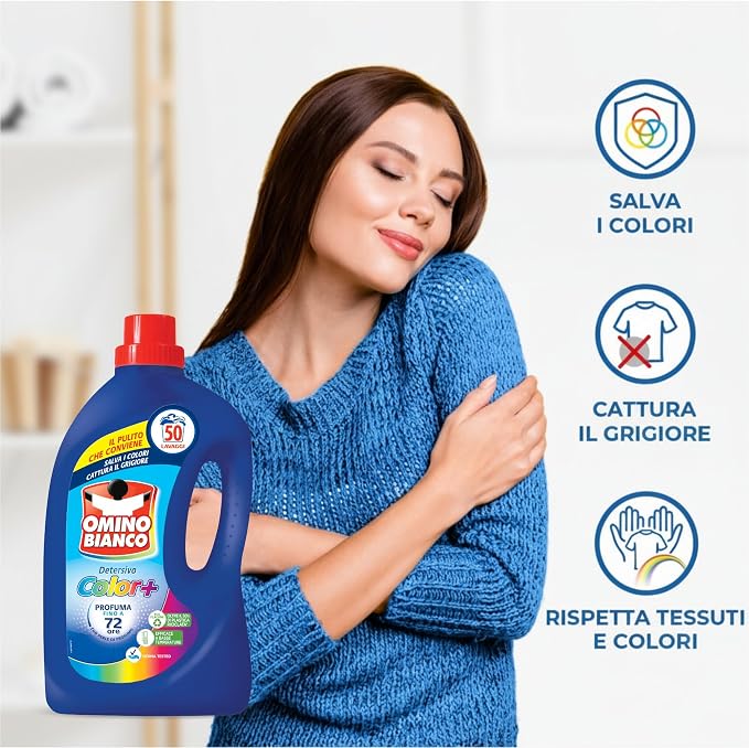 OMINO BIANCO Detergent lichid pentru rufe Color+, 2240 ml