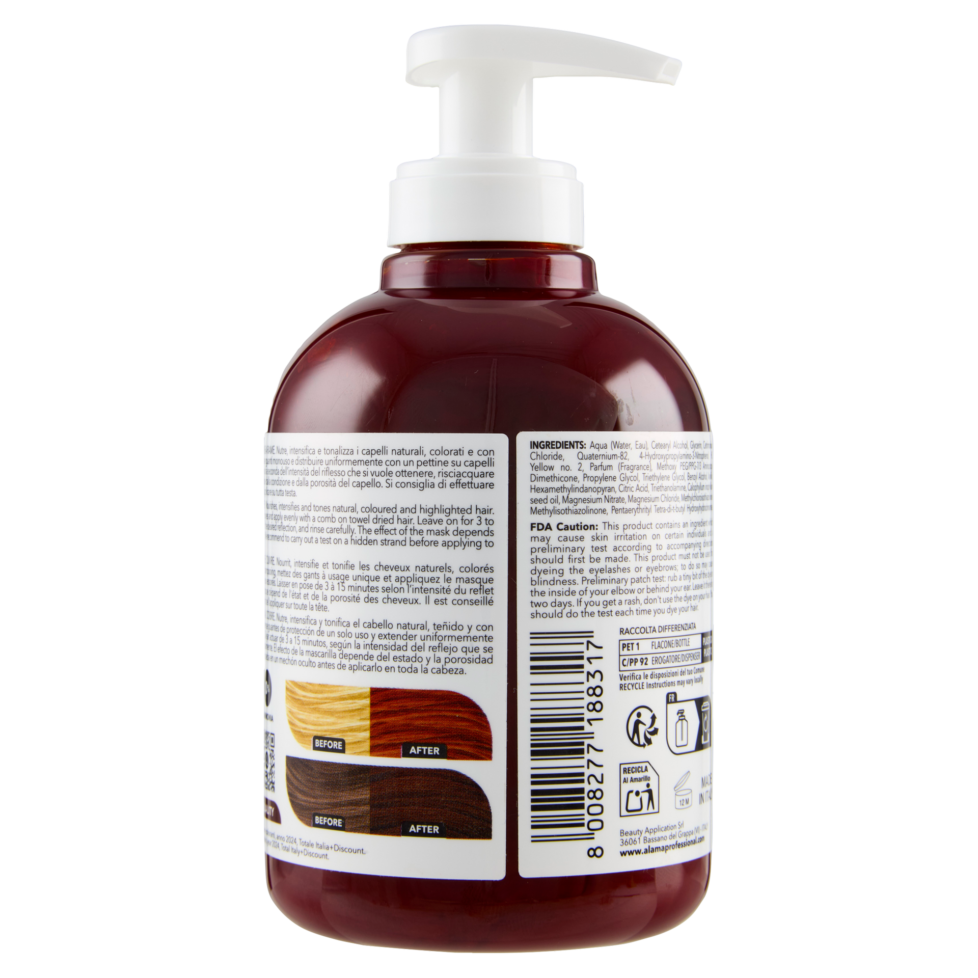 ALAMA S.O.S. Color&Go Mască nuanțatoare Cupru, 300 ml