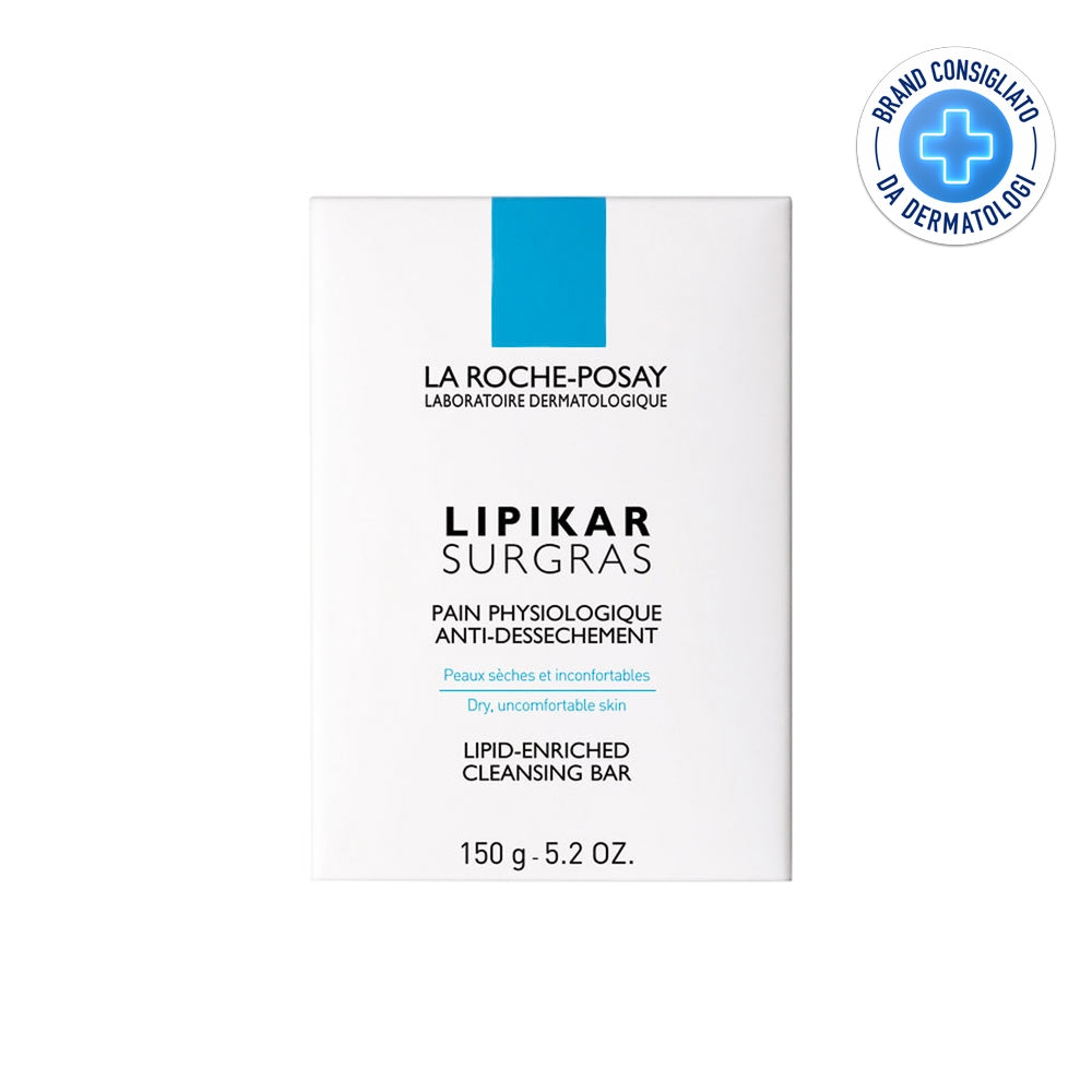 LA ROCHE-POSAY Lipikar Surgras – Săpun dermatologic nutritiv pentru față și corp, 150 g