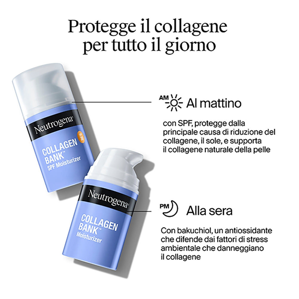 NEUTROGENA Collagen Bank Cremă hidratantă pentru față SPF30 cu colagen, tehnologie micropeptidică și bakuchiol, cu protecție anti-age, 50ml
