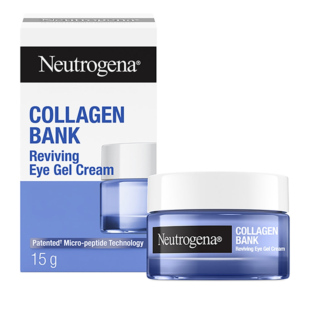 NEUTROGENA Collagen Bank Cremă-gel revitalizantă pentru conturul ochilor, anti-cearcăne, cu tehnologie micropeptidică și niacinamidă, 15ml