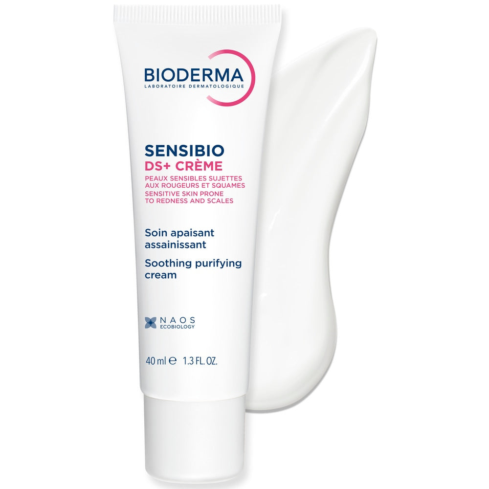 BIODERMA Sensibio DS+ – Cremă calmantă pentru piele sensibilă cu roșeață și descuamare, 40 ml
