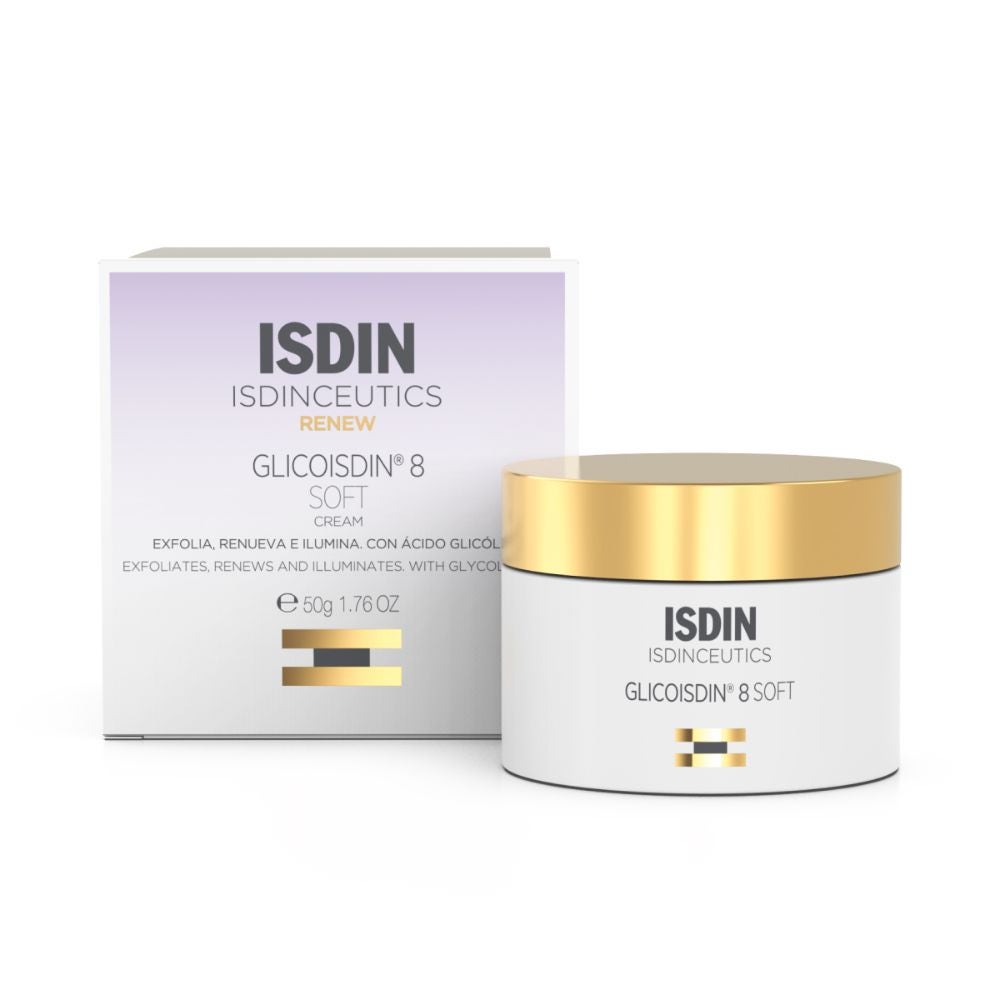 ISDINCEUTICS Glicoisdin 8 Soft Cream – Cremă exfoliantă cu acid glicolic, 50 ml