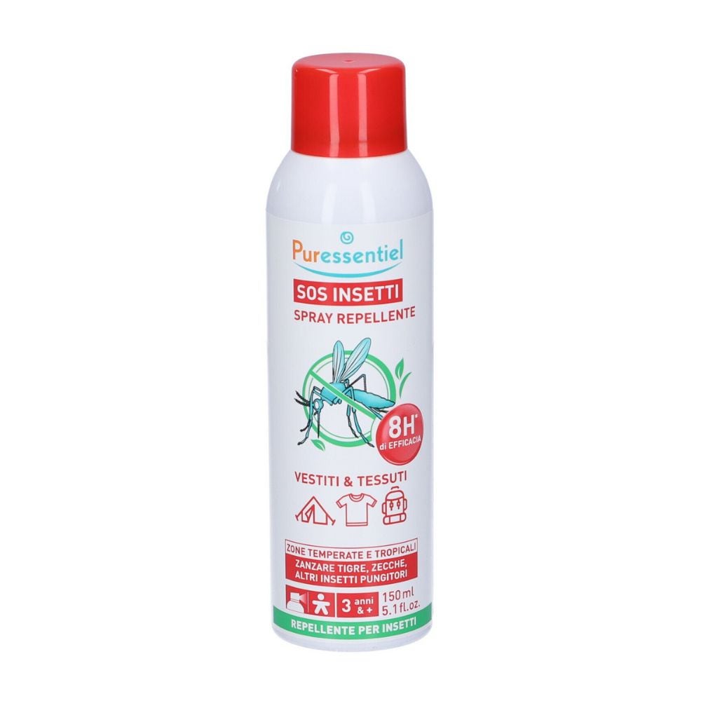 PURESSENTIEL SOS Insecte Spray repelent pentru haine și textile, 150ml