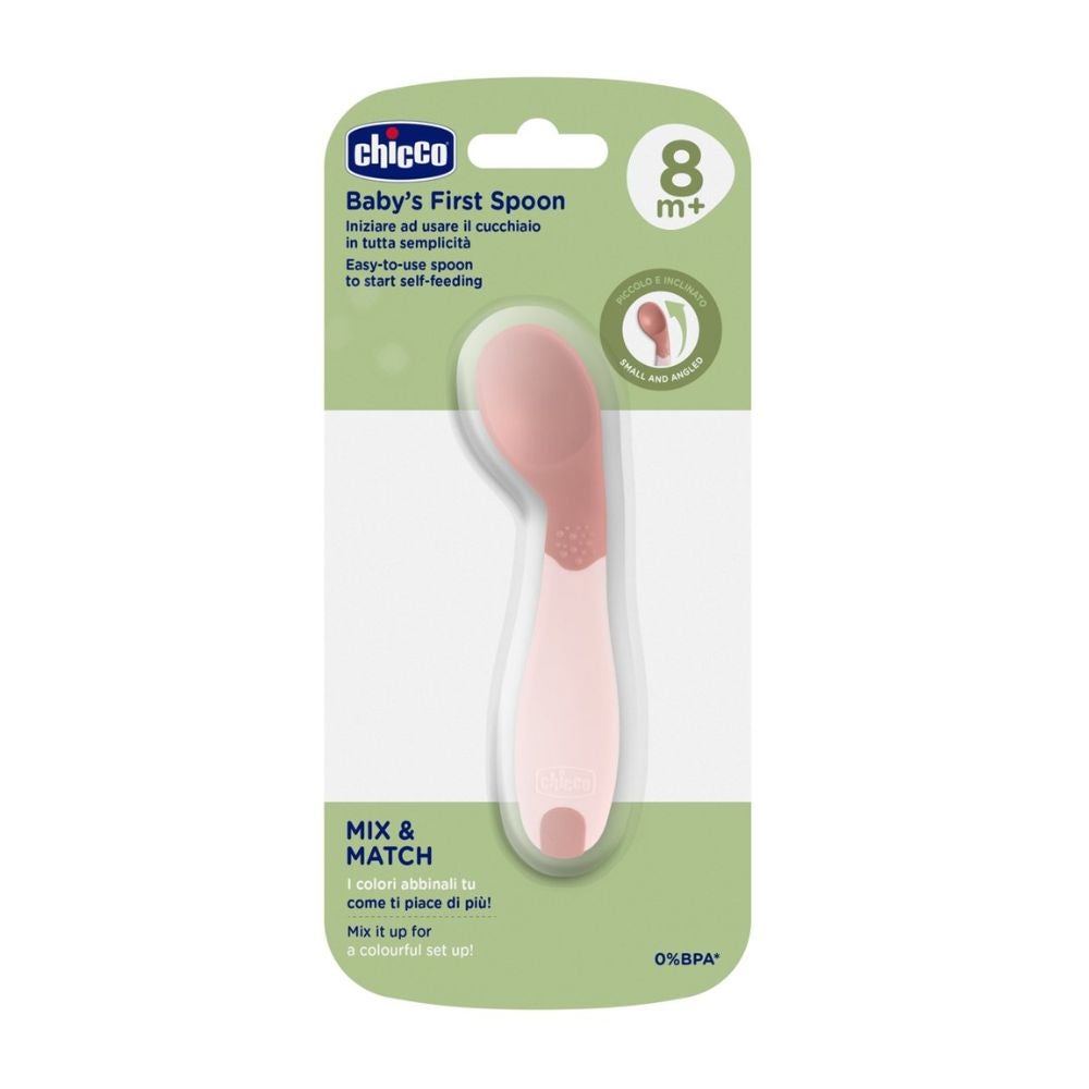 CHICCO Cucchiaio Angol 8M+ Rosa