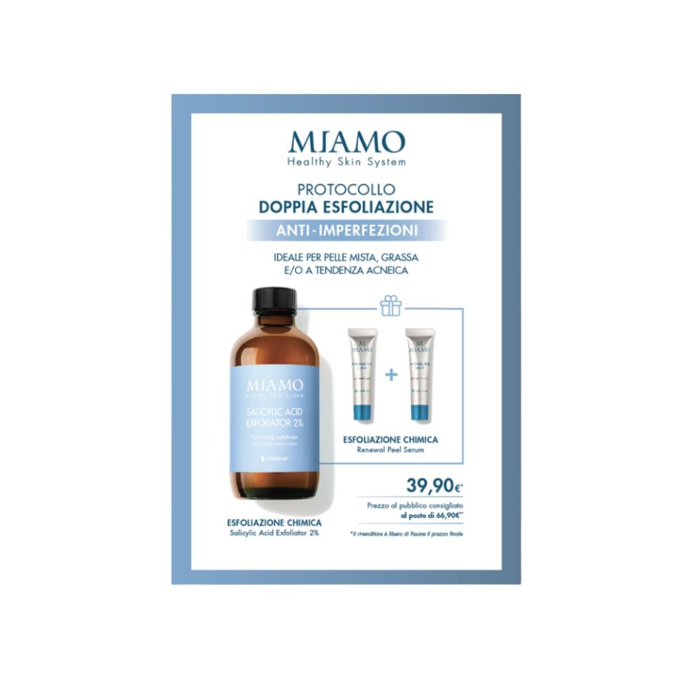 MIAMO protocol dublă Esfoliazione Anti Imperfezioni Salicylic Acid Exfoliator 2% + Renewal piele Serum 2 x 5ml