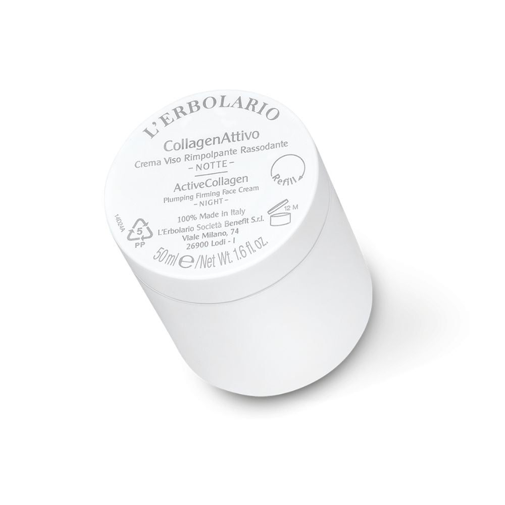 L'ERBOLARIO CollagenAttivo – Rezervă cremă de noapte pentru fermitate și volum, 50 ml