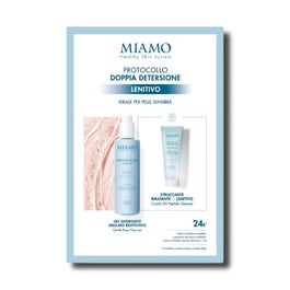 MIAMO protocol dublă Detersione calmant Gentle Rose Cleanser 250ml + Crystal Oil Peptide Cleanser 50ml