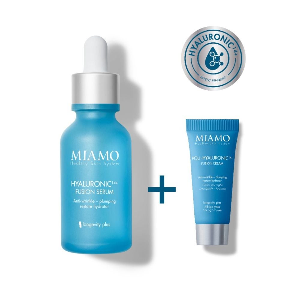 MIAMO Hyaluron 14+ Fusion Serum ser 30ml + Poly-Hyaluronic 14+ Fusion Cream cremă pentru față 5ml