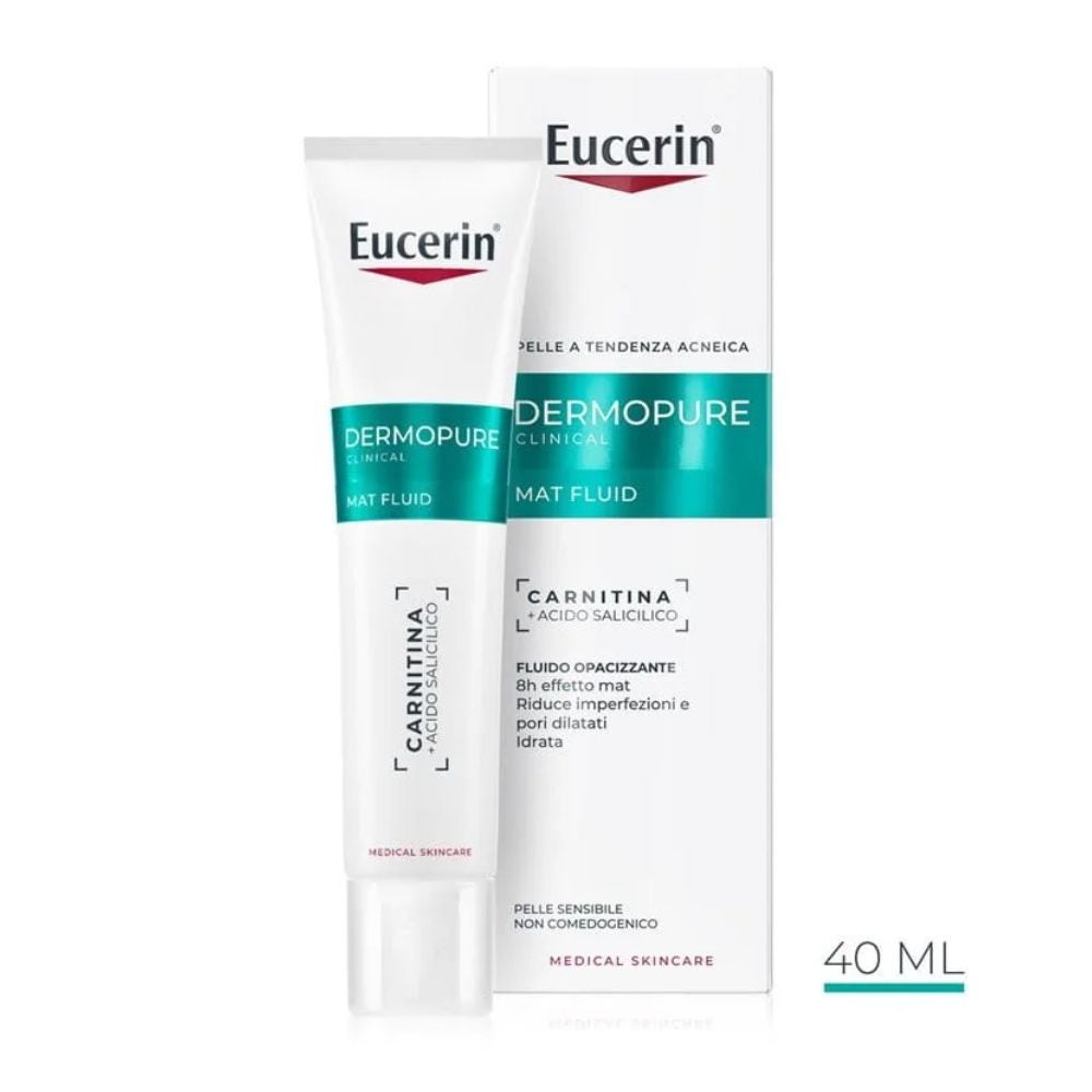 EUCERIN Dermopure Clinical - Fluid matifiant pentru ten gras, sensibil, cu tendință acneică 40 ml