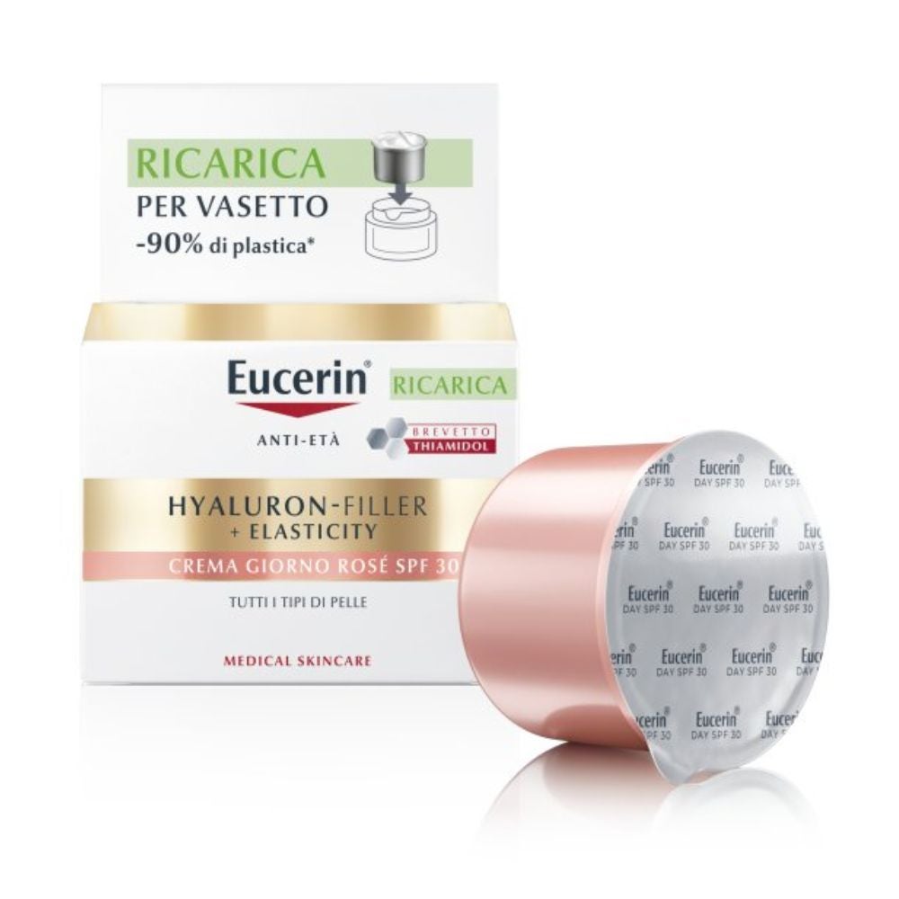 EUCERIN Hyaluron Filler + Elasticity - Cremă de zi anti-îmbătrânire Rosé SPF30, rezervă 50 ml