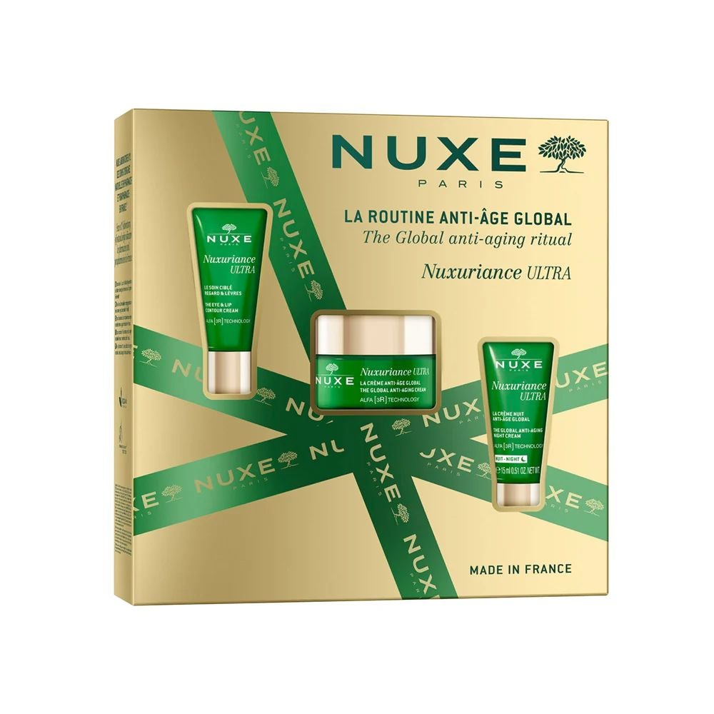 NUXE Nuxuriance Ultra - set Routine anti-îmbătrânire cremă anti-îmbătrânire Globale 50 ml + conturul ochilor și labba 15 ml + cremă notte anti-îmbătrânire Globale 15 ml
