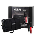 KORFF Make-Up Essential – Set mascara Iconic Volume 9 ml + gloss Comfort 05 Spice 4 ml + portfard
