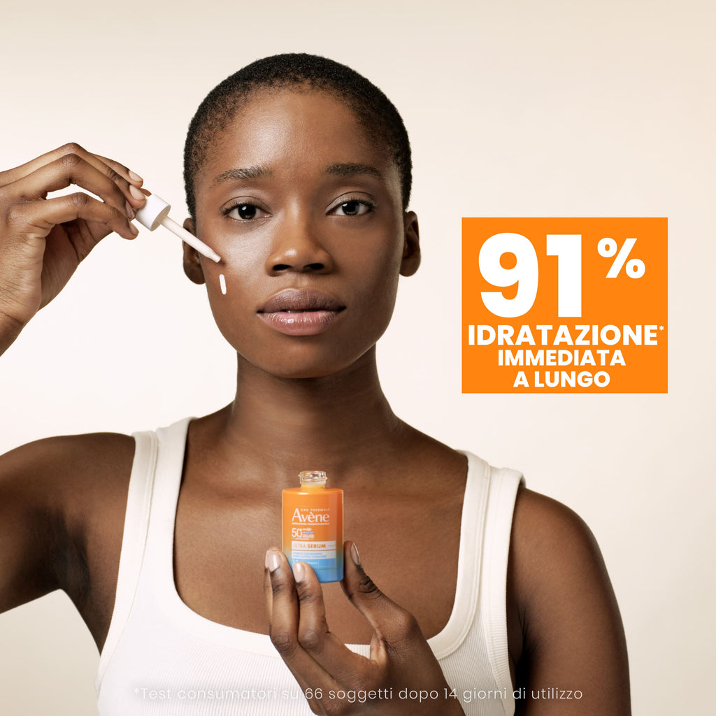 AVÈNE Ultra Serum SPF50+ Ser solar hidratant pentru față, 30 ml