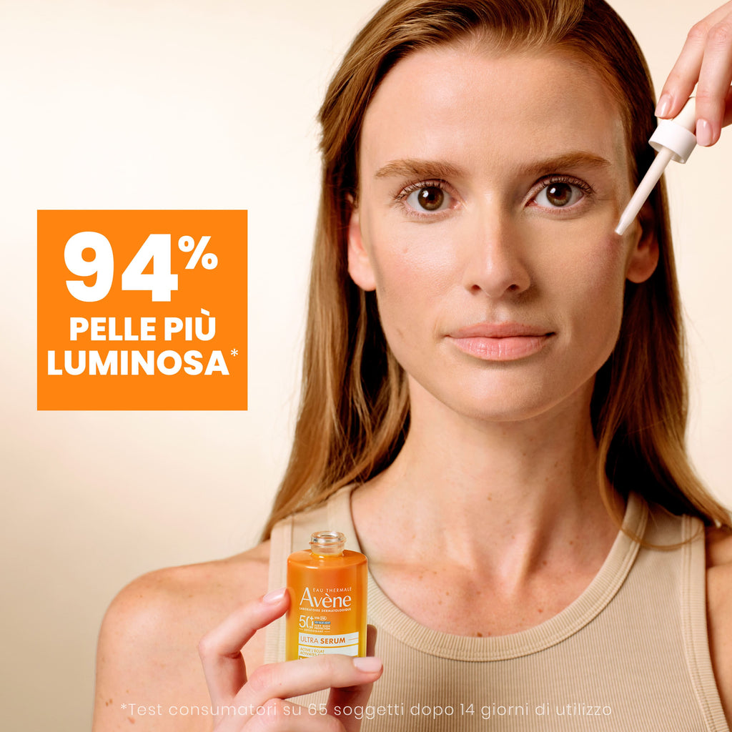 AVÈNE Ultra Serum SPF50+ Ser solar iluminator pentru față, 30 ml