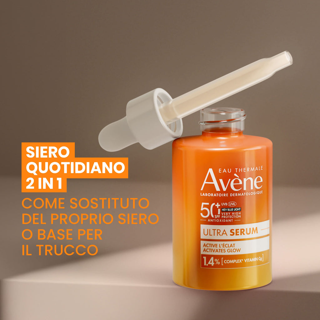 AVÈNE Ultra Serum SPF50+ Ser solar iluminator pentru față, 30 ml
