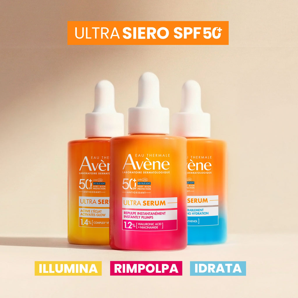 AVÈNE Ultra Serum SPF50+ Ser solar iluminator pentru față, 30 ml