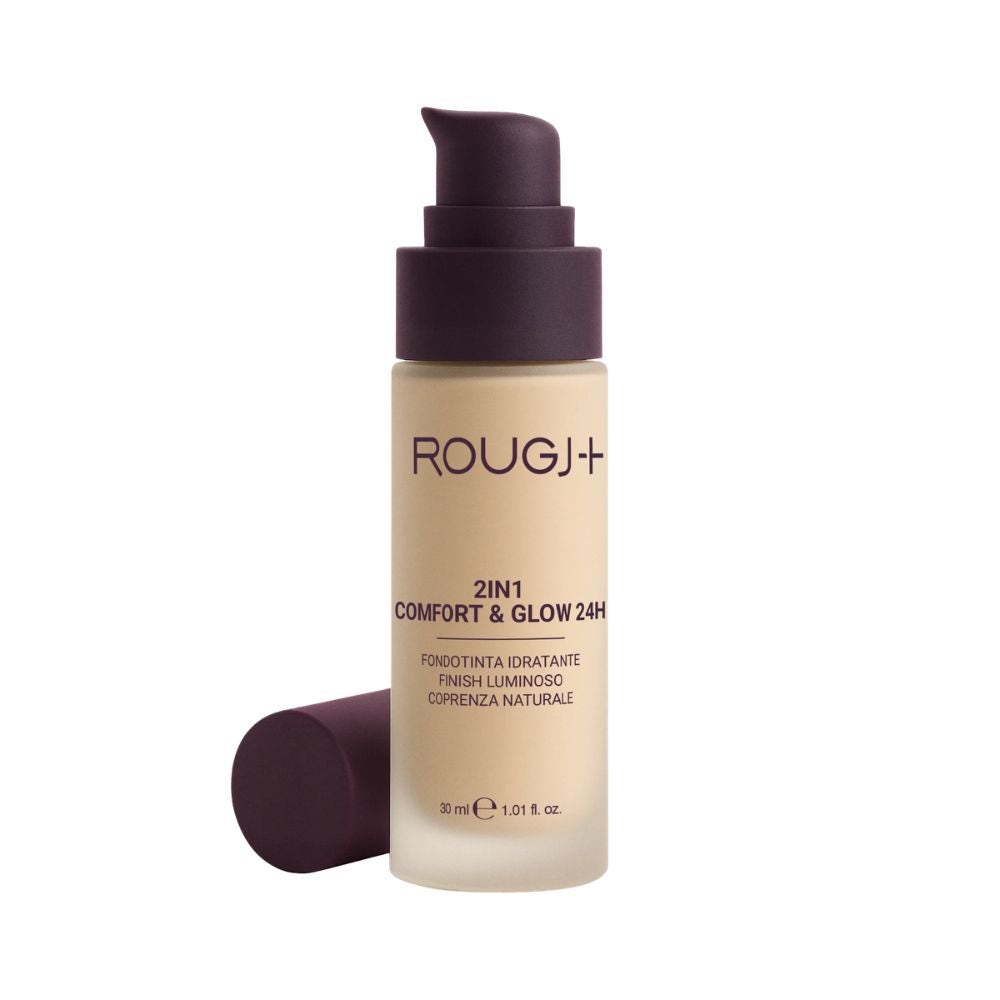ROUGJ 2 in 1 luminozitate & Comfort 24H fond de ten hidratantă Luminoso nuanța 05 Bronze, 30 ml