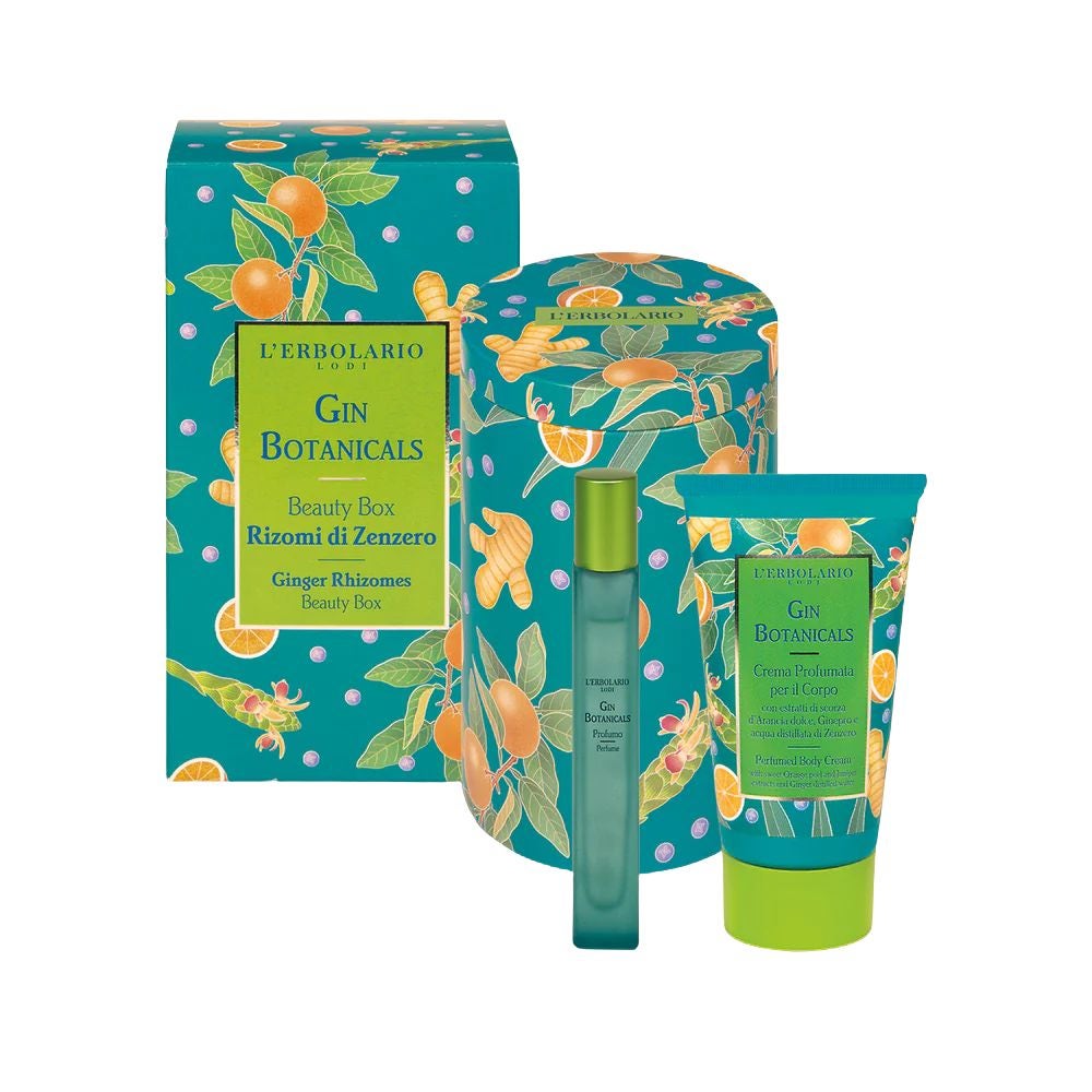 L'ERBOLARIO Gin Botanicals Rizomi de ghimbir – Set cu parfum și cremă de corp
