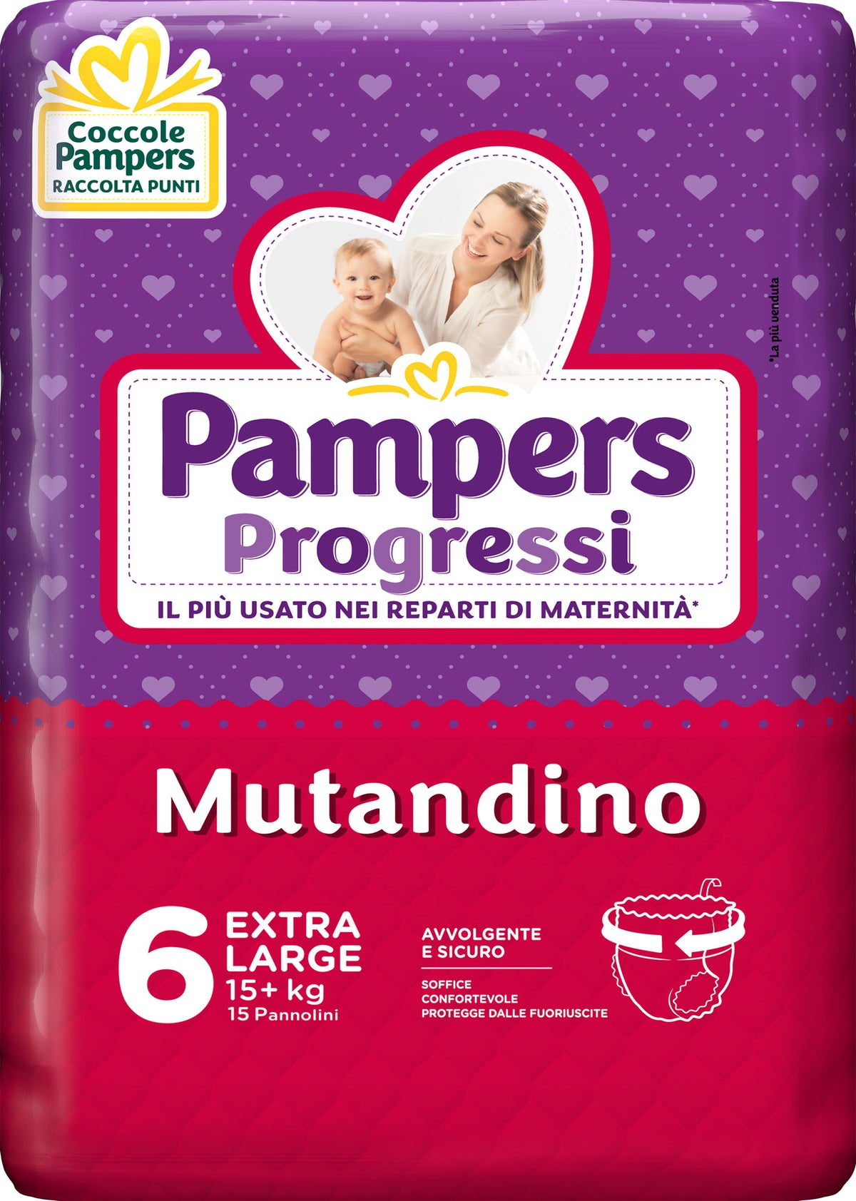 PAMPERS Progressi – scutece, xl, 15 bucăți