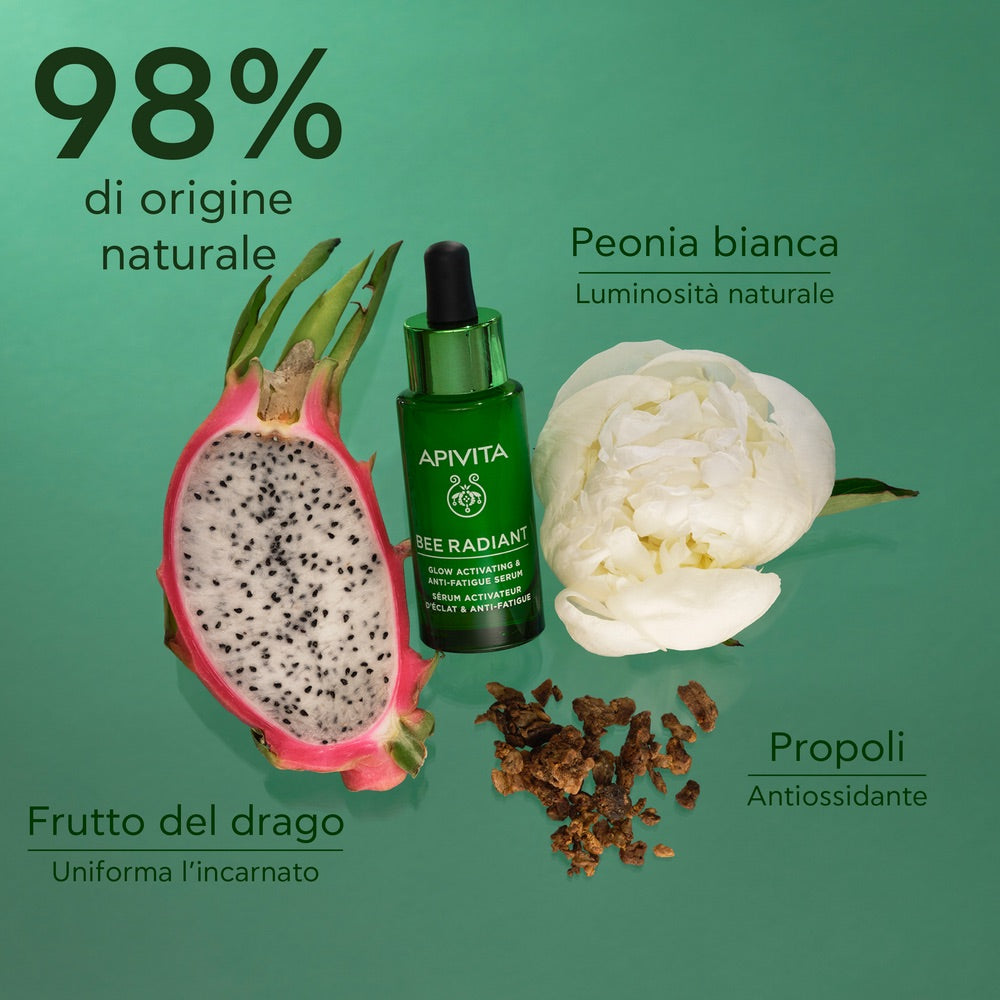 APIVITA Bee Radiant - Ser energizant pentru luminozitate și efect anti-oboseală, 30ml