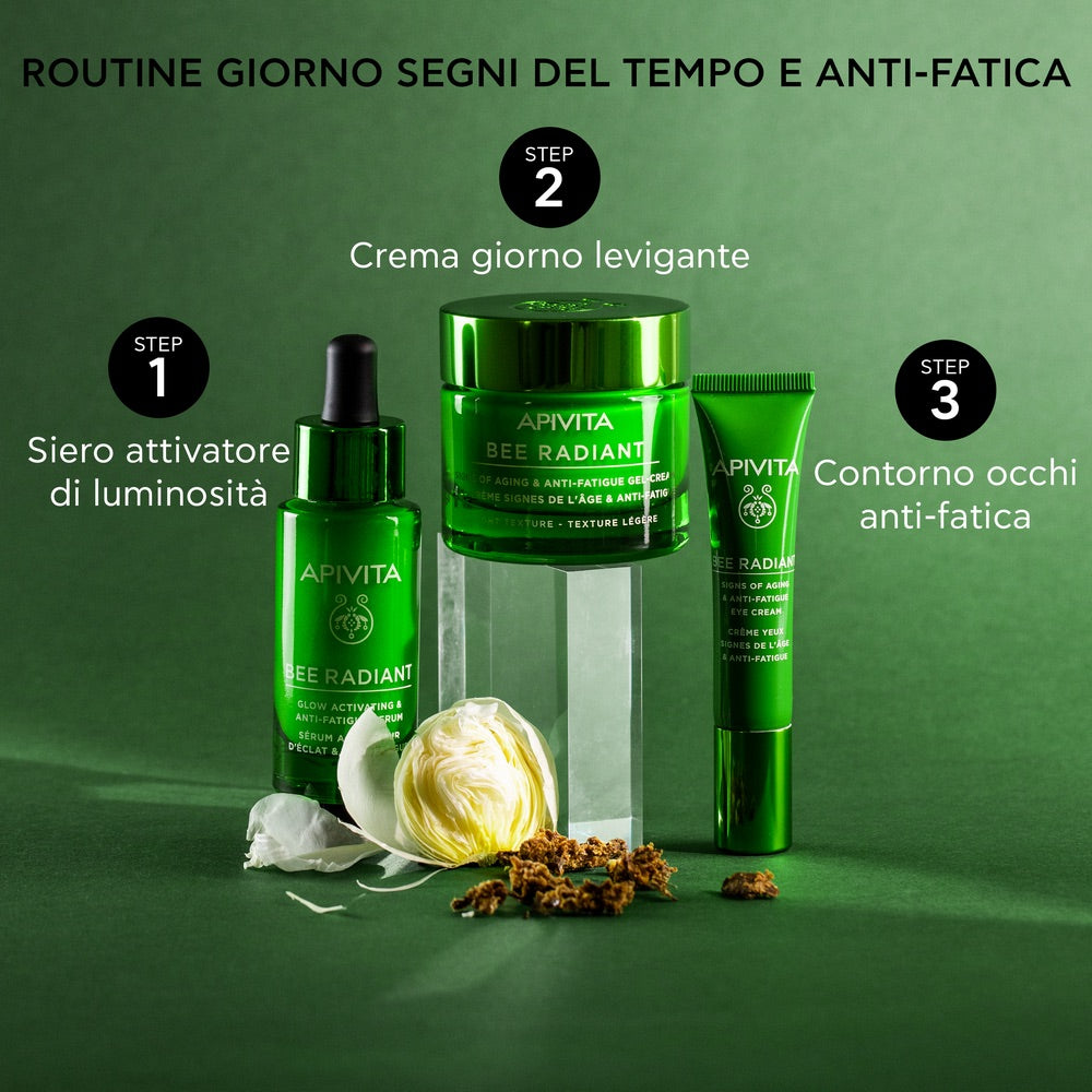 APIVITA Bee Radiant - Ser energizant pentru luminozitate și efect anti-oboseală, 30ml