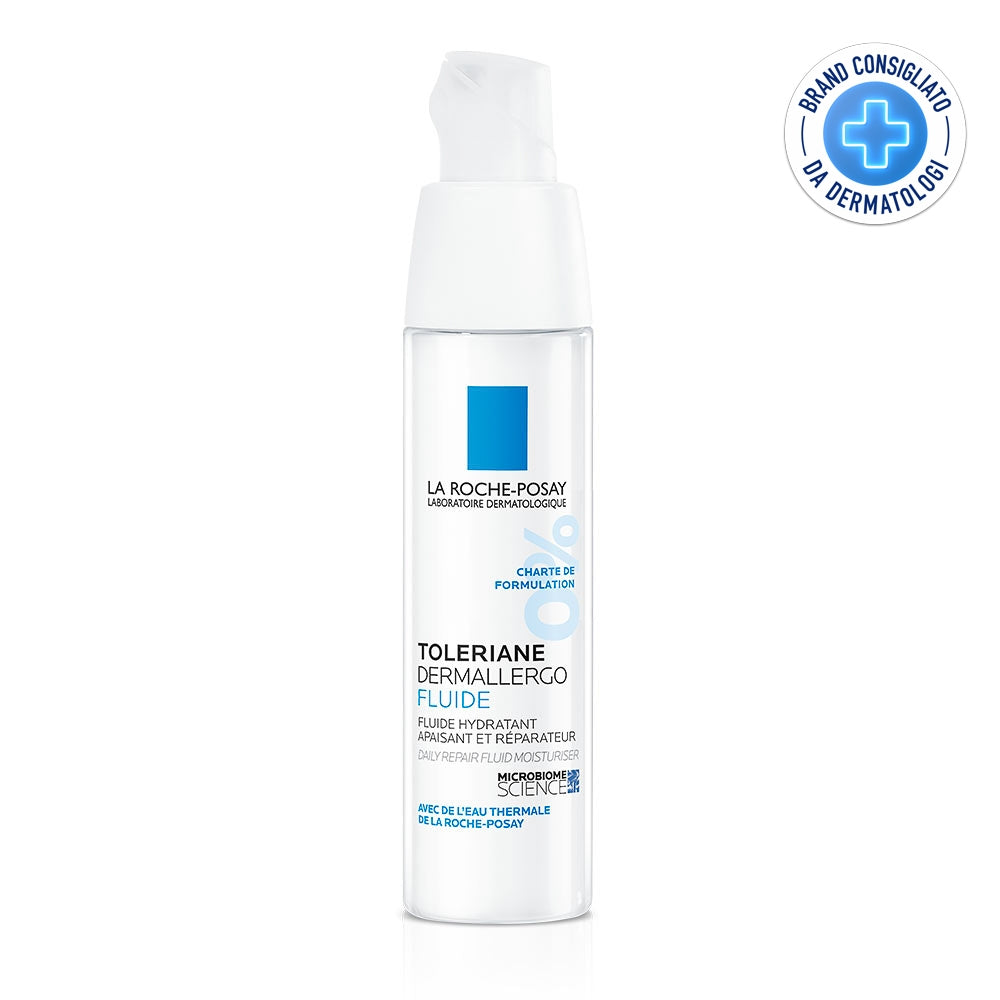 LA ROCHE-POSAY Toleriane Dermallergo Fluid – Cremă hidratantă calmantă pentru piele sensibilă, 40 ml