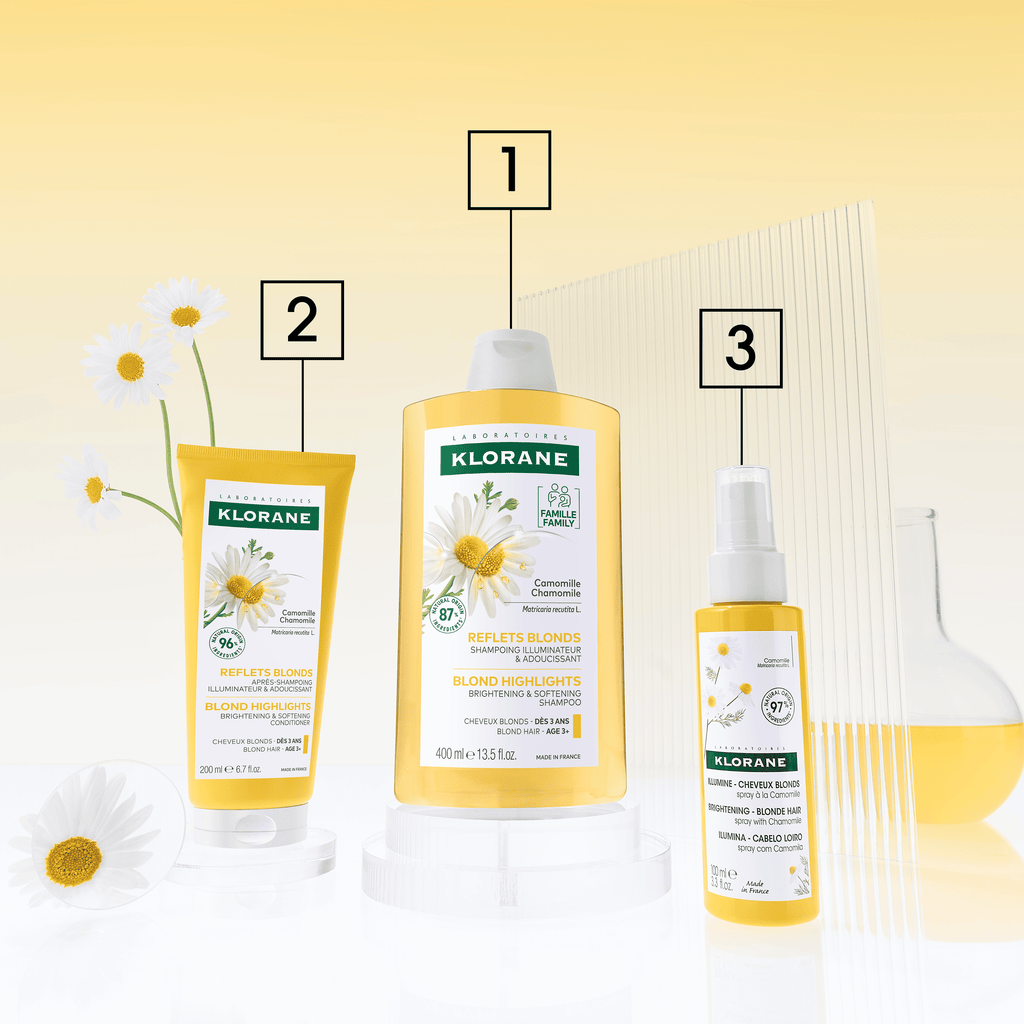 KLORANE Șampon cu mușețel pentru păr blond, 400 ml