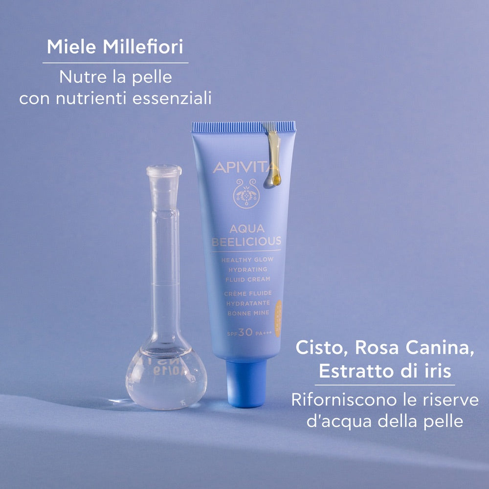 APIVITA Aqua Beelicious - Cremă hidratantă nuanțatoare Healthy Glow SPF30, 40ml