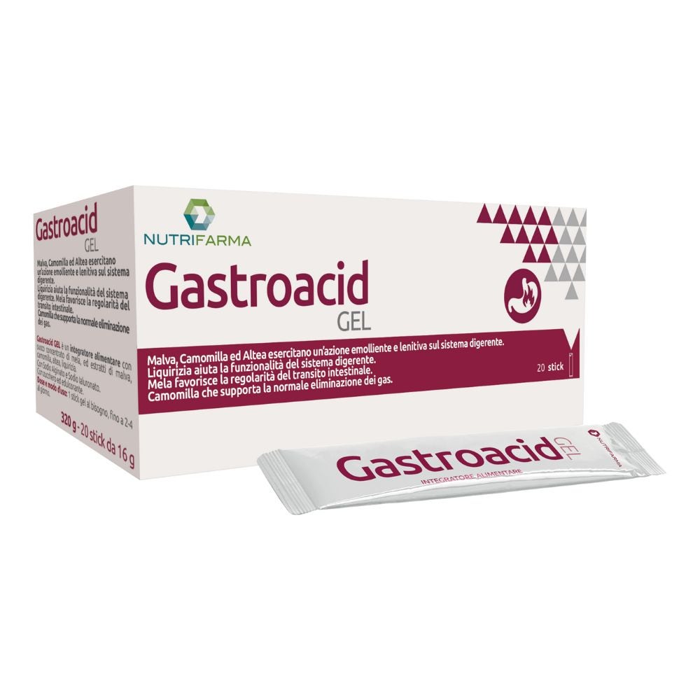 NUTRIFARMA Gastroacid Gel Supliment alimentar pentru echilibrul gastric, 20 plicuri